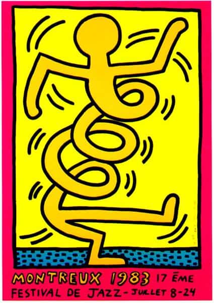 Keith Haring: Montreux Jazz Festival 1983 premium reproduction printed or painted