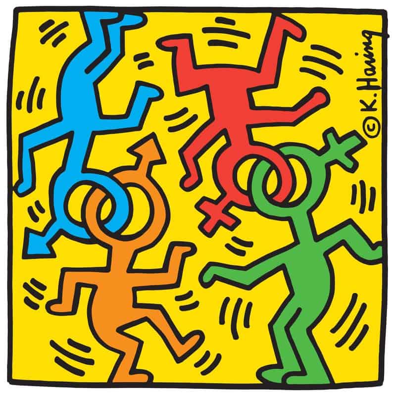Keith Haring NYC Pride Artwork premium reproduction printed or painted