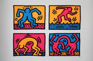 Keith Haring: Pop Shop Quad 2 - Iconic Vibrant Series wall art
