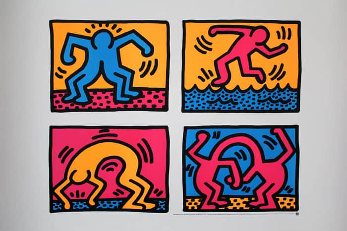 Keith Haring: Pop Shop Quad 2 - Iconic Vibrant Series premium reproduction printed or painted