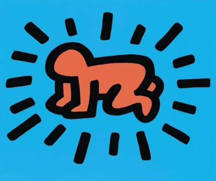 Keith Haring Radiant Baby Artwork 1990 premium reproduction