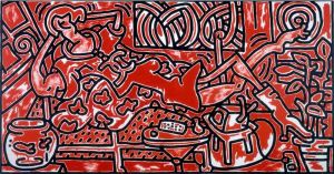 Keith Haring Sunbathing wall art