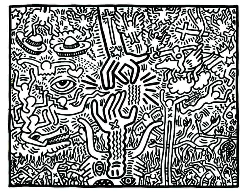 Keith Haring: The Marriage of Heaven and Hell premium reproduction printed or painted