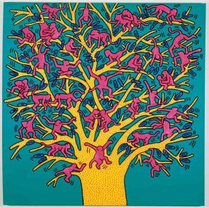 Keith Haring: The Tree of Monkeys, 1984 wall art