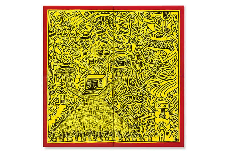 Keith Haring Untitled - Dynamic Expressions in Four Parts premium reproduction