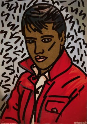 Keith Haring Untitled 1981 - Elvis Presley Tribute wall art