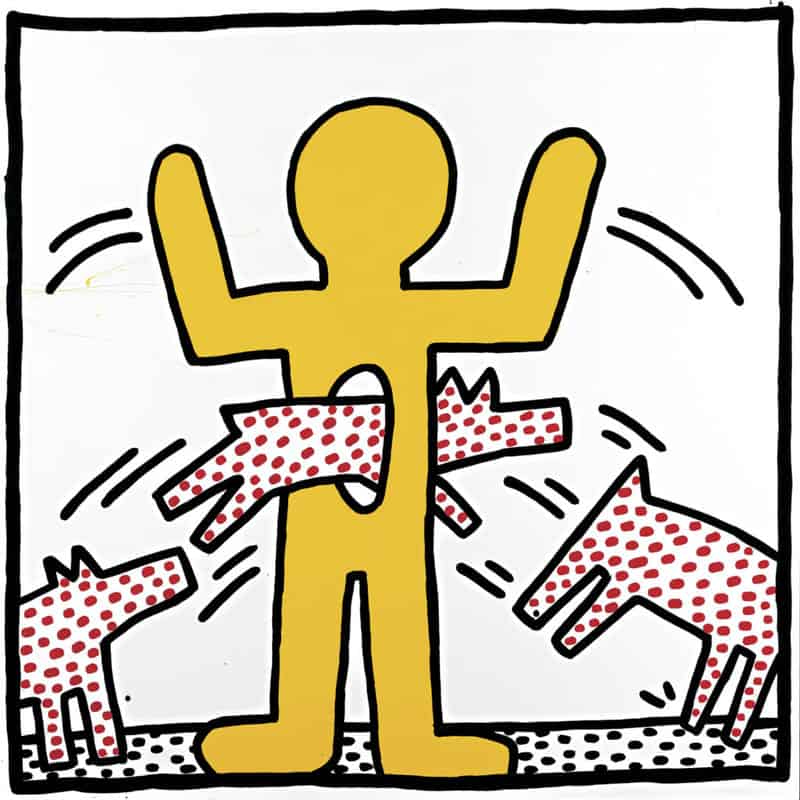 Keith Haring: Untitled 1982 - Dynamic Interaction premium reproduction