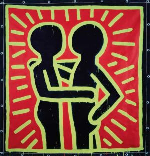 Keith Haring Untitled 1982 - Embracing Love wall art