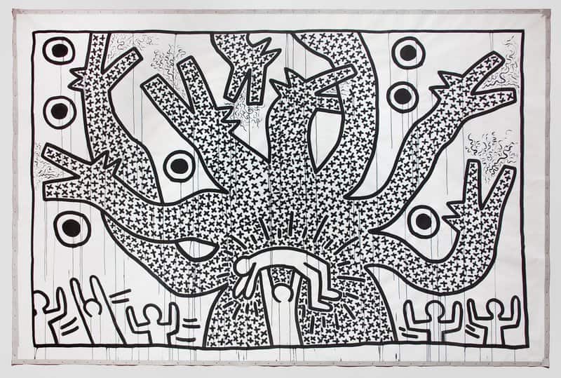 Keith Haring: Untitled, 1982 – Brooklyn Museum Exposition premium reproduction