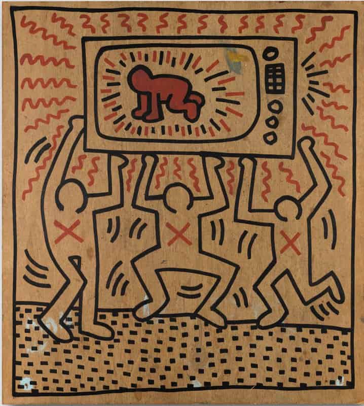 Keith Haring Untitled 1983 - Iconic Street Art premium reproduction