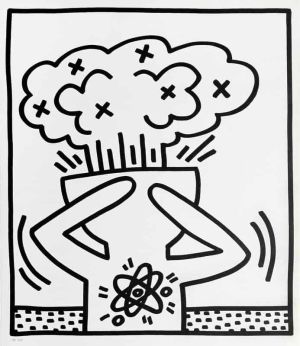 Keith Haring Untitled 1983 - Atomic Explosion Imagery wall art