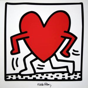 Keith Haring Untitled 1984 - Energetic Heart wall art