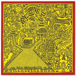 Keith Haring: Untitled 1984 - Alien Technology wall art