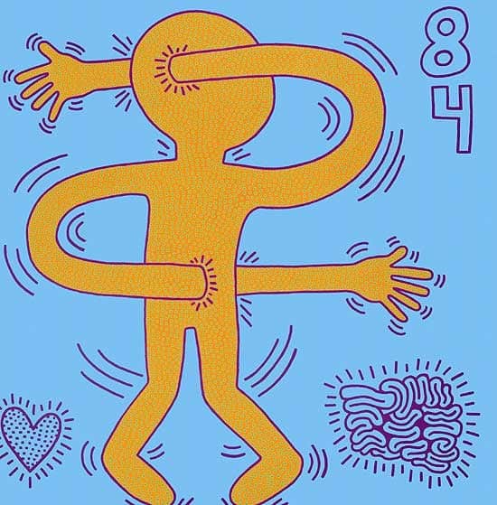 Keith Haring's Dynamic Anatomy, 1984 premium reproduction