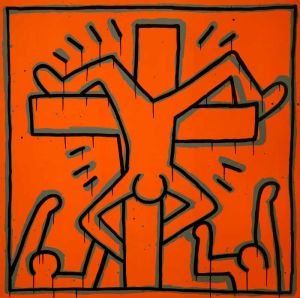 Keith Haring Untitled 1984 - Martyrdom of St Peter wall art