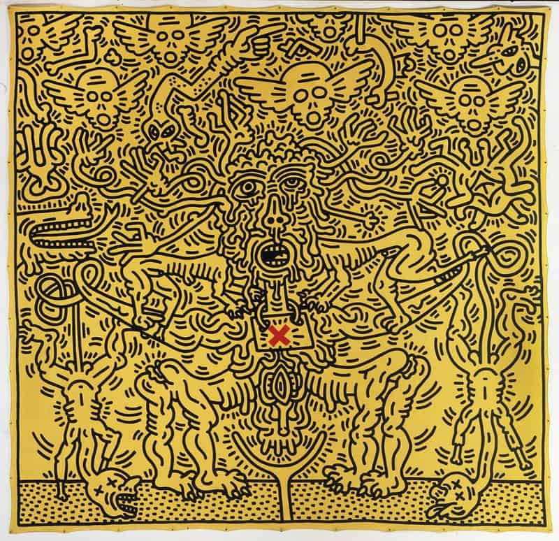 Keith Haring: Untitled 1985 premium reproduction