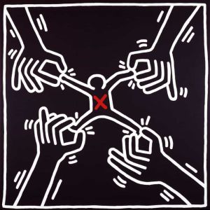 Keith Haring: Untitled 1985 - Apartheid Must End wall art
