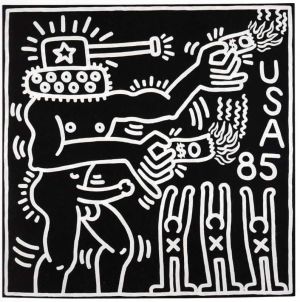 Keith Haring Untitled 1985 - USA Commentary wall art
