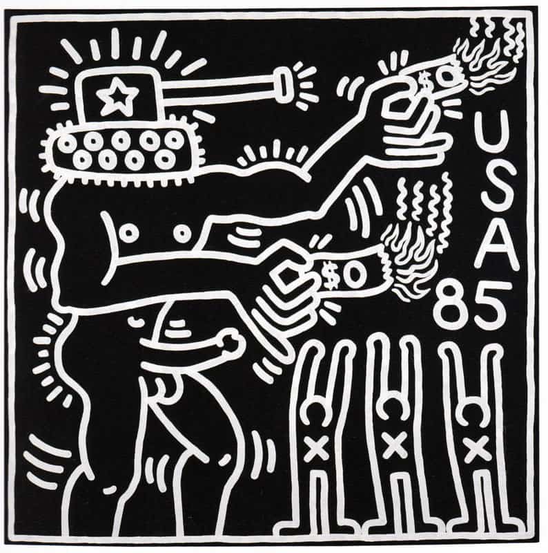 Keith Haring Untitled 1985 - USA Commentary premium reproduction