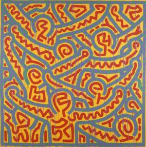 Keith Haring Untitled 1989 - Crowd wall art
