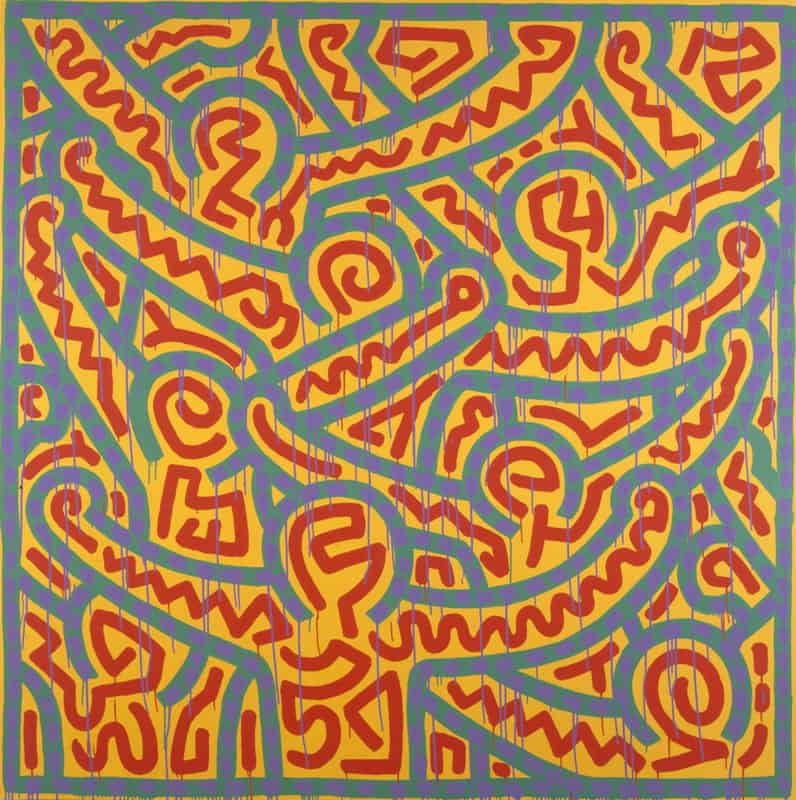 Keith Haring Untitled 1989 - Crowd premium reproduction