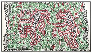 Keith Haring: Untitled Dancing Dogs wall art
