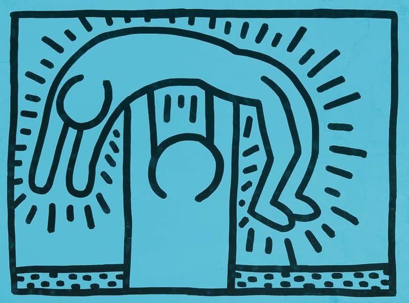 Keith Haring: Victory in Blue premium reproduction