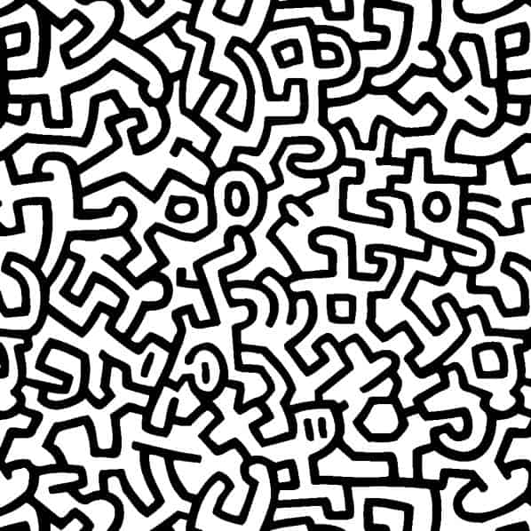 Keith Haring Wall Tile – Vibrant Patterns premium reproduction