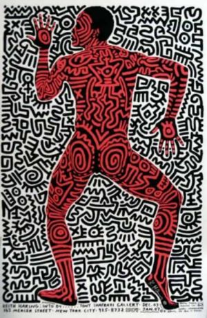 Keith Haring White Knight wall art