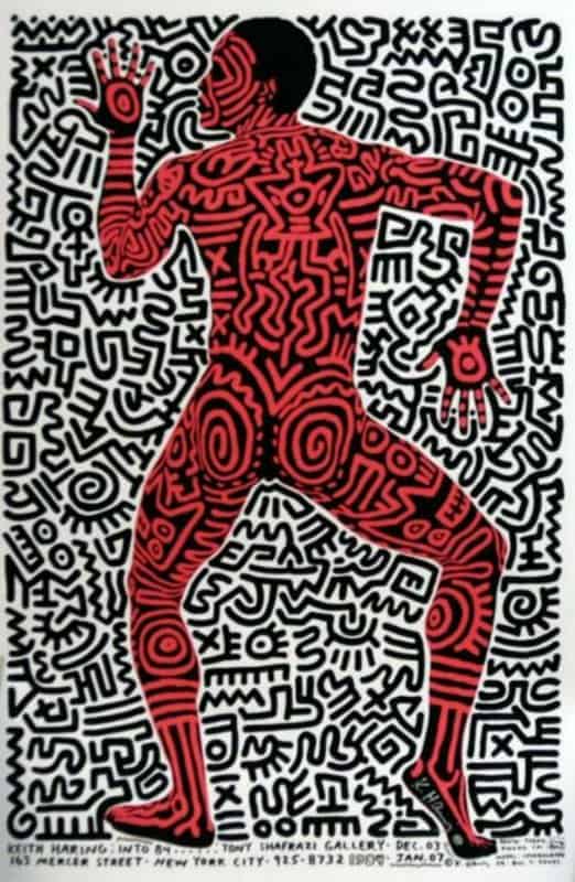 Keith Haring White Knight premium reproduction printed or painted