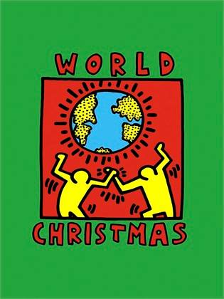 Keith Haring: World Christmas premium reproduction