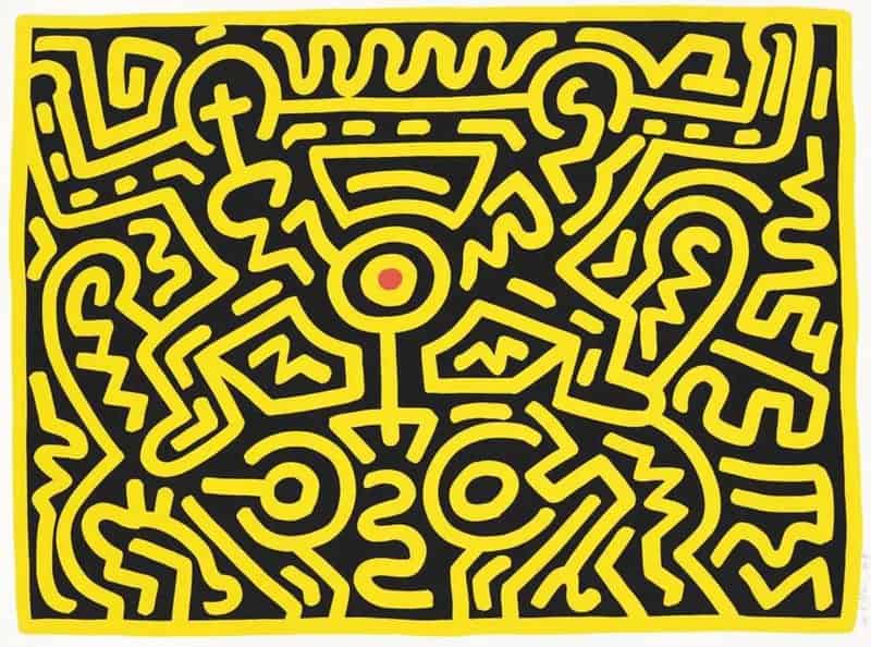 Keith Haring - Growing 5 premium reproduction