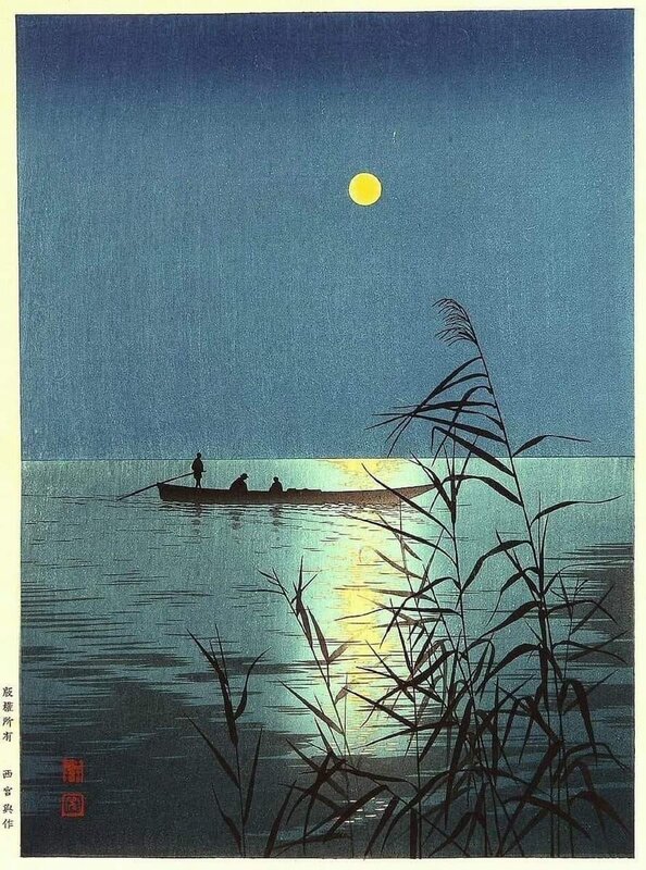 Koho Shoda - Moonlit Sea, 1930 premium reproduction