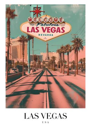 Vintage Vibes: Las Vegas Vision wall art