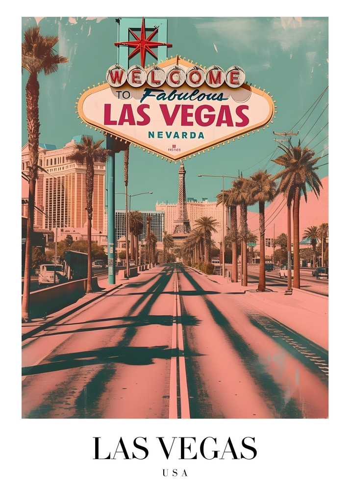 Vintage Vibes: Las Vegas Vision premium reproduction