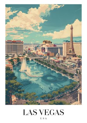 Vibrant View of Las Vegas wall art