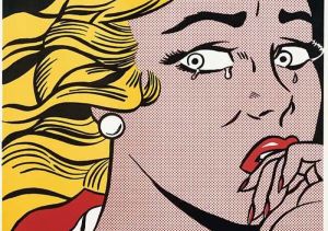 Lichtenstein Crying Girl wall art