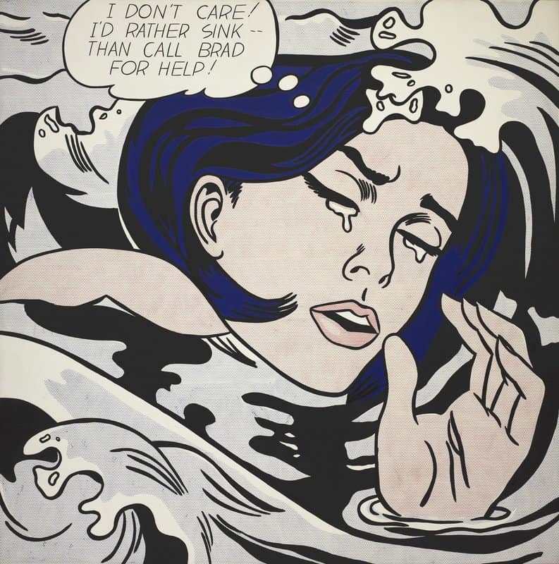 Lichtenstein Drowning Girl premium reproduction