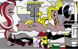 Lichtenstein Figures In Landscape wall art