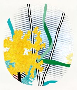 Lichtenstein Flower With Bamboo wall art