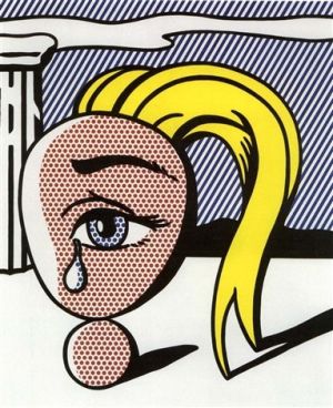 Lichtenstein Girl With Tear 2 wall art
