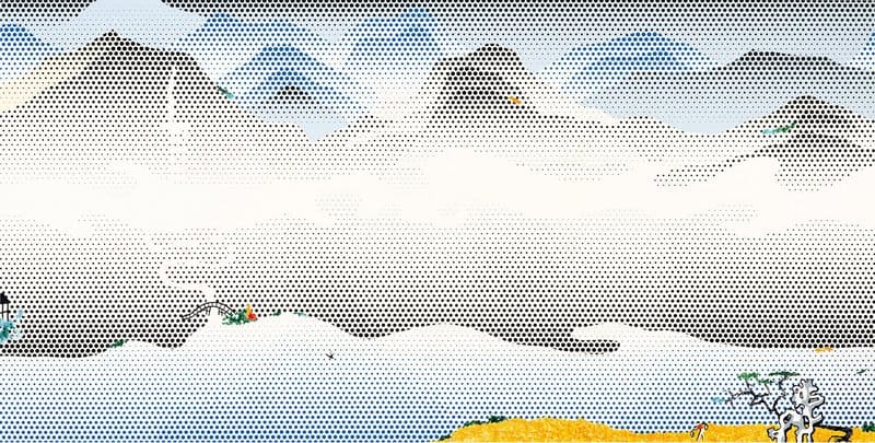 Lichtenstein Landscape With Scholar S Rock premium reproduction