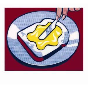 Lichtenstein Mustard On White wall art