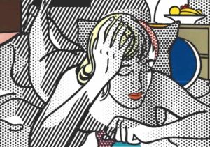 Lichtenstein Thinking Nude wall art
