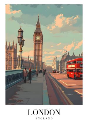 Scenic View of Big Ben and London Icons wall art