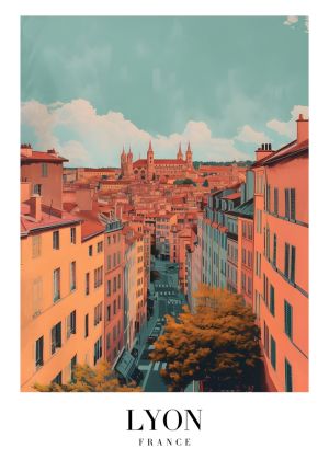 Captivating Views of Lyon's Historic Skyline wall art