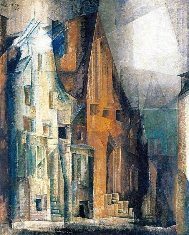 Lyonel Feininger: Gables III, 1929 premium reproduction