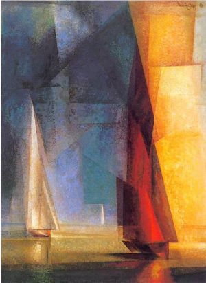 Lyonel Feininger: Stiller Tag Am Meer (1929) – Abstract Seascape wall art