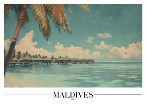 Tropical Paradise: A Glimpse of Maldives wall art