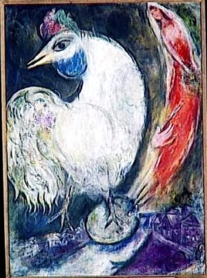 Marc Chagall: A Rooster (1947) wall art